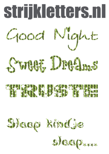 Vel Strijkletters Good Night Holografische Goud - afb. 1