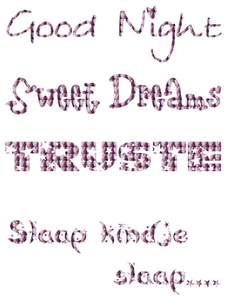 Vel Strijkletters Good Night Holografische Roze - afb. 2