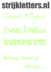 Vel Strijkletters Good Night Glow in the Dark - afb. 1