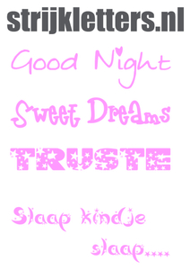 Vel Strijkletters Good Night Flex Neon Roze - afb. 1