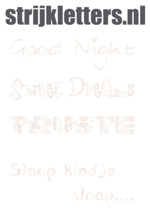 Vel Strijkletters Good Night Glitter Wit - afb. 1
