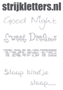 Vel Strijkletters Good Night Glitter Rainbow White 488 - afb. 1