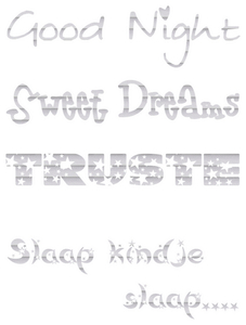 Vel Strijkletters Good Night Glitter Rainbow White 488 - afb. 2