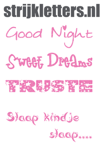 Vel Strijkletters Good Night Glitter Holo Pink - afb. 1