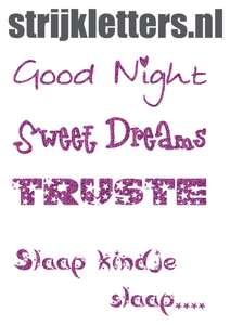 Vel Strijkletters Good Night Glitter Lavender - afb. 1