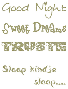 Vel Strijkletters Good Night Glitter Champagne Glitter 490 - afb. 2