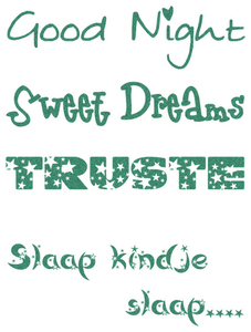 Vel Strijkletters Good Night Glitter Emerald Glitter 427 - afb. 2