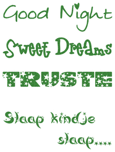 Vel Strijkletters Good Night Glitter Green Glitter 455 - afb. 2