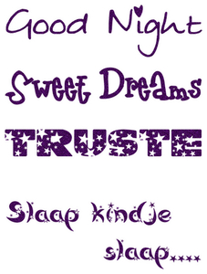 Vel Strijkletters Good Night Glitter Purple Glitter 424 - afb. 2