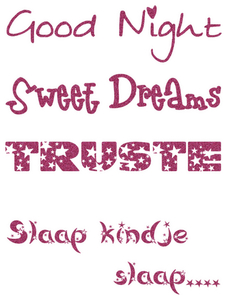 Vel Strijkletters Good Night Glitter Pink Glitter 457 - afb. 2