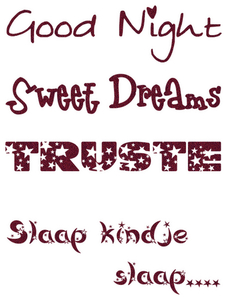 Vel Strijkletters Good Night Glitter Burgundy  Glitter 422 - afb. 2