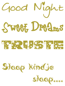 Vel Strijkletters Good Night Glitter Gold Glitter 451 - afb. 2