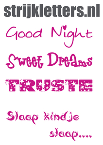 Vel Strijkletters Good Night Flex Framboos - afb. 1