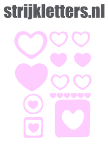 Vel Strijkletters Harten Flex Baby Rose - afb. 1