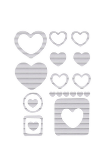 Vel Strijkletters Harten Glitter Rainbow White 488 - afb. 2