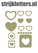 Vel Strijkletters Harten Glitter Champagne Glitter 490 - afb. 1