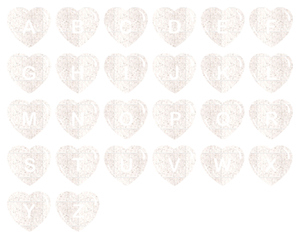 Vel Strijkletters Hartjes Glitter White Glitter 444 - afb. 2