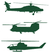 Vel Strijkletters Helicopters Glitter Groen - afb. 2