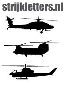 Vel Strijkletters Helicopters Nylon Grip Zwart - afb. 1