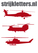 Vel Strijkletters Helicopters Design Carbon Rood - afb. 1