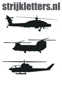 Vel Strijkletters Helicopters Design Carbon Zwart - afb. 1