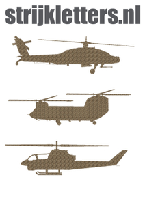 Vel Strijkletters Helicopters Design Panter - afb. 1