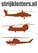Vel Strijkletters Helicopters Design Zebra Tijger - afb. 1