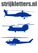 Vel Strijkletters Helicopters Metallics Blauw Metallic - afb. 1