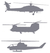 Vel Strijkletters Helicopters Polyester Ondergrond Grijs - afb. 2