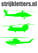 Vel Strijkletters Helicopters Flex Neon Groen - afb. 1