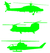 Vel Strijkletters Helicopters Flex Neon Groen - afb. 2