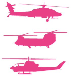 Vel Strijkletters Helicopters Polyester Ondergrond Neon Roze - afb. 2