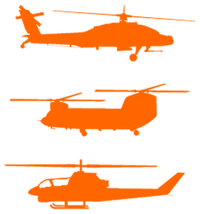 Vel Strijkletters Helicopters Flex Oranje - afb. 2