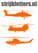 Vel Strijkletters Helicopters Flex Oranje - afb. 1