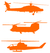 Vel Strijkletters Helicopters Flex Oranje - afb. 2