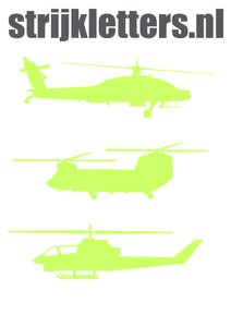 Vel Strijkletters Helicopters Flock Anijs - afb. 1