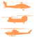 Vel Strijkletters Helicopters Flex Pastel Oranje - afb. 2