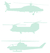 Vel Strijkletters Helicopters Flex Pastel Groen - afb. 2