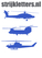 Vel Strijkletters Helicopters Flex Oceaanblauw - afb. 1