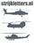 Vel Strijkletters Helicopters Flex Licht Graphiet - afb. 1
