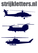Vel Strijkletters Helicopters Flex Donker Marine Blauw - afb. 1