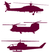 Vel Strijkletters Helicopters Flex Burgundy - afb. 2