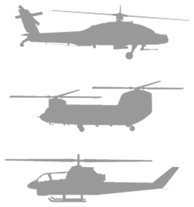 Vel Strijkletters Helicopters Flock Donker Grijs - afb. 2