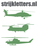 Vel Strijkletters Helicopters Flock Groen - afb. 1