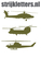 Vel Strijkletters Helicopters Flock Khaki Groen - afb. 1