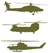 Vel Strijkletters Helicopters Flock Khaki Groen - afb. 2
