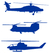 Vel Strijkletters Helicopters Flock Kobalt Blauw - afb. 2
