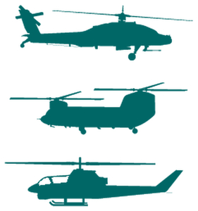 Vel Strijkletters Helicopters Flock Teal - afb. 2