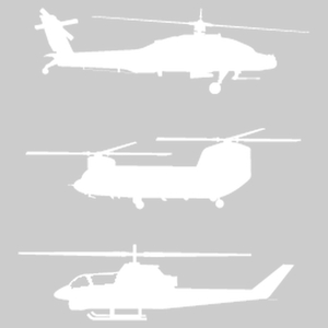 Vel Strijkletters Helicopters Flock Wit - afb. 2