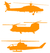 Vel Strijkletters Helicopters Flex Neon Oranje - afb. 2